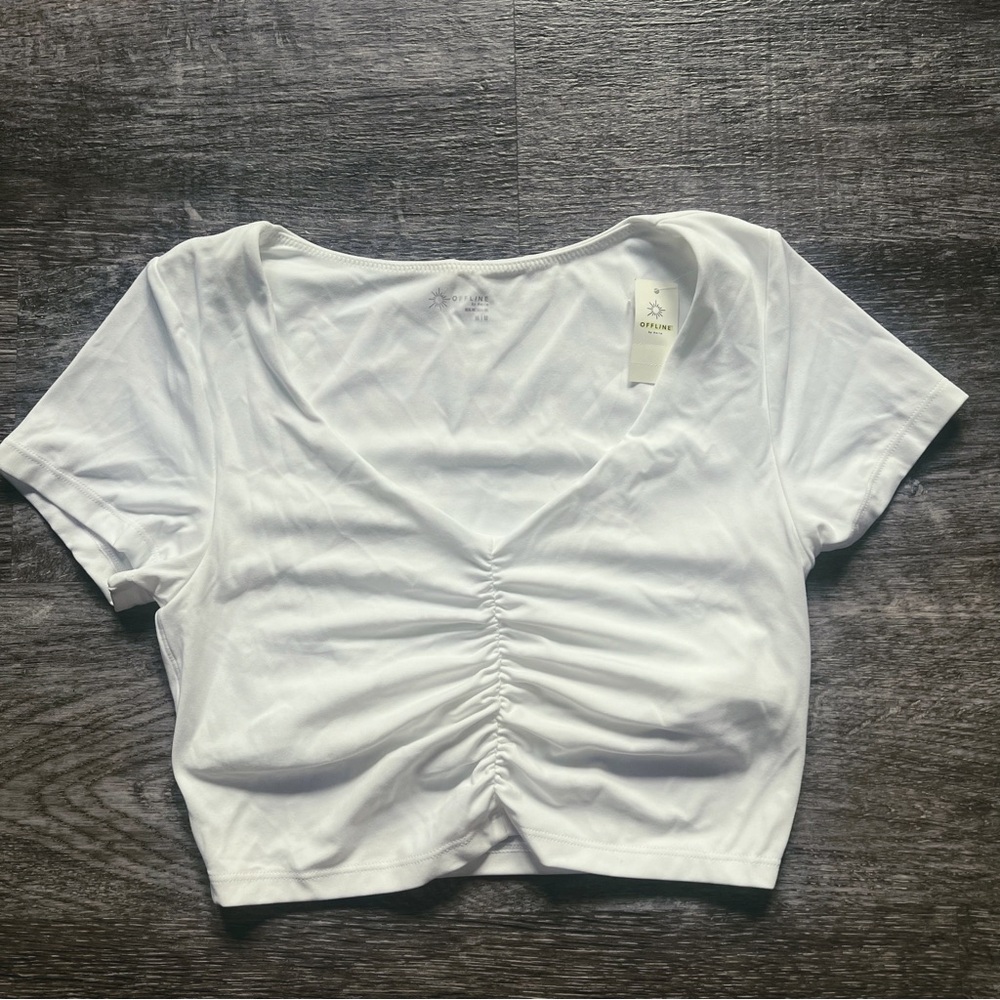 NWT OFFLINE Real Me Ruched T-Shirt